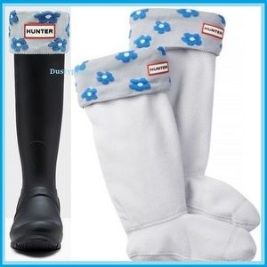 Hunter Original Tall Floral Boot Socks Fleece M L